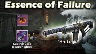 Destiny 2 Shadowkeep  Essence of Failure  Captive Cord Location  Arc Logic Guide [upl. by Boehike]