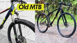 DIY Gravel Bike how to turn a mountain bike into a gravel bike [upl. by Erdied]