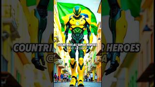 COUNTRIES AS SUPER Heroes midjourney shorts aiart aifusion superhero [upl. by Asilim]