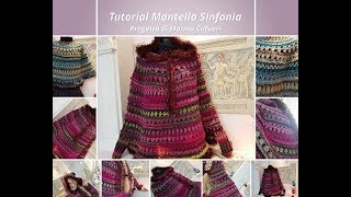 Tutorial MANTELLAPocho uncinetto SINFONIA SECONDA PARTE [upl. by Wallack668]