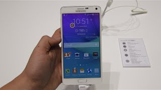 Samsung Galaxy Note 4 First Impressions IFA 2014 [upl. by Nnaarual]