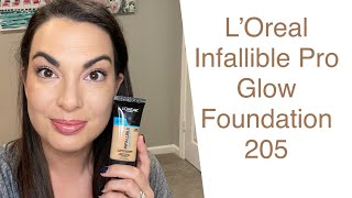 LOreal Infallible Pro Glow Foundation  205 [upl. by Henriques]