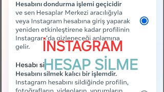 İNSTAGRAM HESAP KAPATMA 2025 [upl. by Airitak]