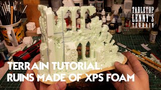 Terrain Tutorial Easy Ruined Buildings Of XPSFoam [upl. by Nolahp]