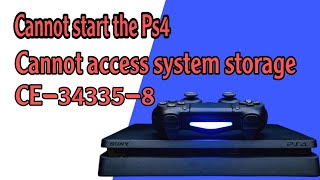 Cannot access PS4 system storage  Error code CE 343358 [upl. by Aneer]