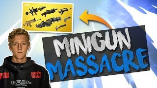 MINIGUN IS OP 21 Kill Solo Gameplay  Solid Gold v2 Fortnite Battle Royale [upl. by Airamasor471]