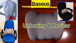 Baseus Lumbar Pillow for Car Office Gaming Chairs  Dimensions Review Testing [upl. by Phoebe506]