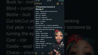 🇬🇾 Guyanese Accent amp Slangs🇬🇾 PT1 dredriaa guyanesegirl [upl. by Ecirtam42]