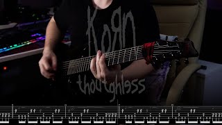 KoRn  Thoughtless Instrumental TAB 4K [upl. by Airretnahs]