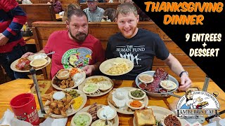 HUGE THANKSGIVING DINNER AT LAMBERTS  HAPPY HOLIDAYS  HOLIDAY MUKBANG [upl. by Martguerita420]