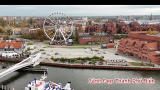 Stare Miasto Gdańsk PolskaThanh Pho Gdańsk Balan Quay Bằng Dron DJI Mini 4 Pro Fly More Combo [upl. by Oivatco]