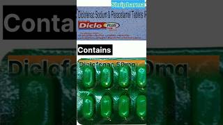 Diclo Plus tablet  Diclo plus tablet uses in hindi  diclofenac tablet diclofenac shorts [upl. by Forester]