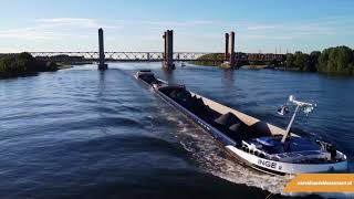 Koppelverband Inge op de Oude Maas te Spijkenisse  Binnenvaart  Shipspotting [upl. by Neyuh758]