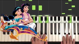 Aladdin  A Whole New World Piano Tutorial Lesson [upl. by Tirrej639]