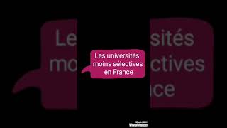 Les Universités moins sélectives en France🇨🇵 Partie1 [upl. by Bourn]