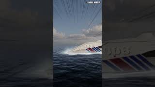 Trimaran turns into hydrofoil highspeed coast guard ship can also be played like this [upl. by Eillehs824]