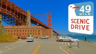 San Francisco  49 Mile Scenic Drive  Ambient Street Sound No Music  4K [upl. by Anahtor]