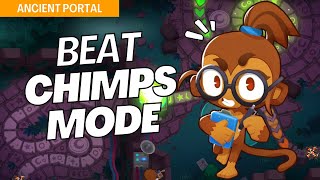 How to Beat CHIMPS Mode Hard on Ancient Portal  BTD6 Strategy [upl. by Rehpatsirhc442]