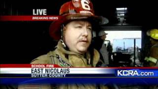 Fire Damages East Nicolaus High School [upl. by Soloma]