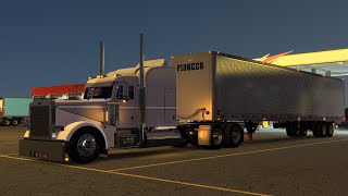 ATS Rollin Peterbilt 389 Pioneer Express VTC Utility stainless Dry van [upl. by Tremml]