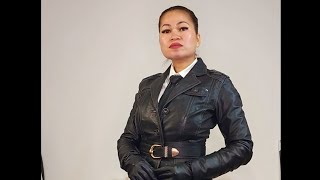 GRWM REVIEW  TRYINGON LEATHER JACKET  Lerma Brijana [upl. by Berg808]