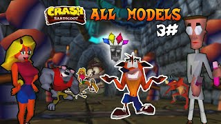 ALL CRASH BANDICOOT MODELS part 3 [upl. by Wilow]