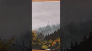 Gouache Landscape Painting gouache halloween autumn [upl. by Madalena]