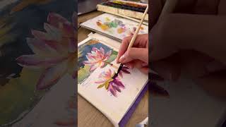 Watercolor Magic Painting Lily Pads [upl. by Niuqram793]