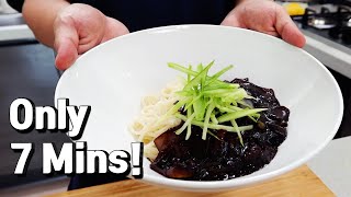 7 Minute Jjajangmyeon Black Bean Noodles Recipe l Better Than Restaurants [upl. by Oranneg]