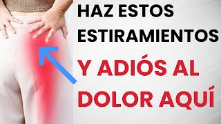 🦵Haz 3 ESTIRAMIENTOS para eliminar el dolor en GLÚTEO CADERA y PIERNA [upl. by Etnahsa]