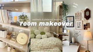 extreme aesthetic room makeover 🌷korean amp pinterest inspired 🎉 [upl. by Gilroy]