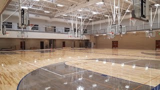 South Jordan Middle School gym floor installation 3 of 3 [upl. by Milah]