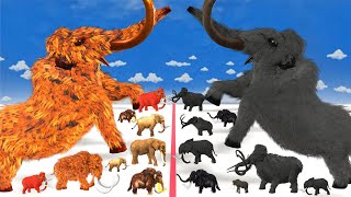 Prehistoric Mammals VS Shadow Itself Mammals Size Animals Epic Battle WoollyMammoth vs ShadowMammoth [upl. by Mariand961]