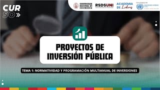 Proyectos de inversión pública  Clase 1 ✅ Normatividad y programación multianual de inversiones [upl. by Atter323]