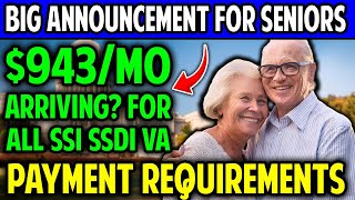 Important Update New 943 Monthly Payment for SSI SSDI amp VA Beneficiaries Starting in November [upl. by Eatnuhs]