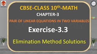 CBSE  Class 10  Math  Chapter3  Exercise 33 Problem2i  Pair of Linear Equations [upl. by Landis]