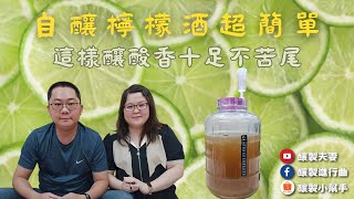 【釀製夫妻】自釀檸檬酒超簡單（上集）Lemon Wine｜酸香十足不會苦｜萊姆酒｜萊姆無籽檸檬lime｜釀酒酵母西打酵母｜酸香配比檸檬酒這樣釀｜釀製進行曲｜釀製小幫手｜果酒釀製實作｜科學釀製｜釀酒技巧 [upl. by Ytak434]