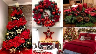 100 CHRISTMAS DECORATIONS IDEAS 2024  RED CHRISTMAS DECOR IDEAS  CHRISTMAS TRENDS 2024 [upl. by Mcnelly]