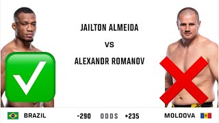 Jailton Almeida vs Alexandr Romanov Prediction  Bets  UFC 302 [upl. by Kcirdef752]