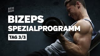 BIZEPSTRAINING Trainingsplan Muskelaufbau Bodybuilding Tag 33 [upl. by Ethelyn]