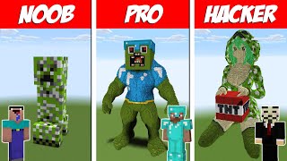 Minecraft NOOB vs PRO vs HACKER BEST CREEPER HOUSE CHALLENGE in Minecraft  Animation [upl. by Curtice]