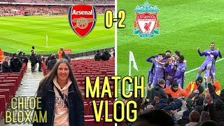 LUIS DIAZ GOAL SENDS LIVERPOOL AWAY END WILD ARSENAL 02 LIVERPOOL  MATCHDAY VLOG [upl. by Ariaet551]