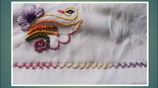 Nazar on art is liveembroidery border of handkerchiefs [upl. by Quartana]