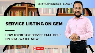 How to add Service Catalogue on GeM  GeM Service Catalogue Creation  Class7 GeM Training 2024 [upl. by Allehc50]