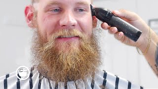 Wild 10 Month Beard Gets 1st Beard Trim [upl. by Whalen]