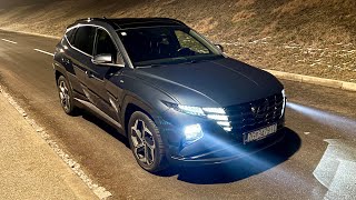 New Hyundai TUCSON 2021  FULL LED lights test amp demonstration Premium Plus 16 TGDI [upl. by Aznofla]