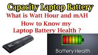 how to know Laptop Battery Capacity and Health [upl. by Ivory]