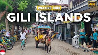 Gili Trawangan INDONESIA  Explore the Beautiful and Vibrant Port Town of Gili Island Lombok [upl. by Aronle]