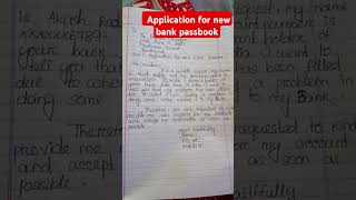 Application for New Bank passbook  Bank manager state bank of india [upl. by Leviram]