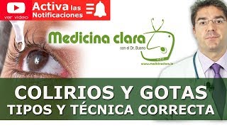 Colirios ojos tipos técnica correcta aplicación  Colirios oculares [upl. by Twitt]